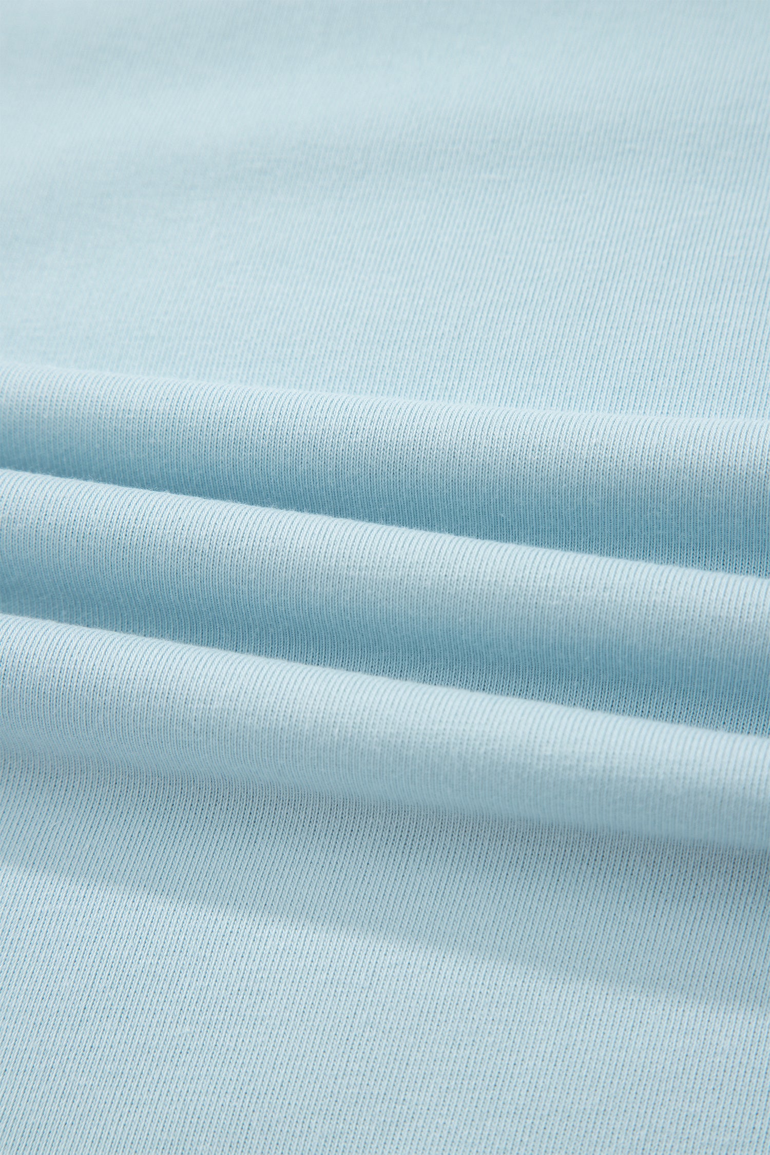 Mist Blue Contrast Trim Round Neck Pocketed Boxy Tank Top Wide Leg Pant Set
