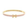 Light Pink Epoxy H Bracelet