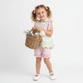 Pink Gingham & Floral Bloomer Set