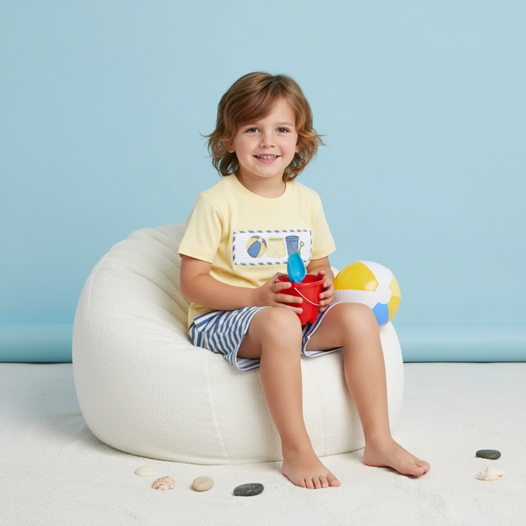 Beach ball boy short set.