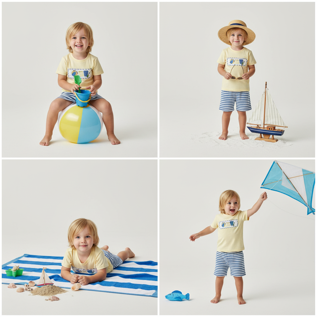 Beach ball boy short set.