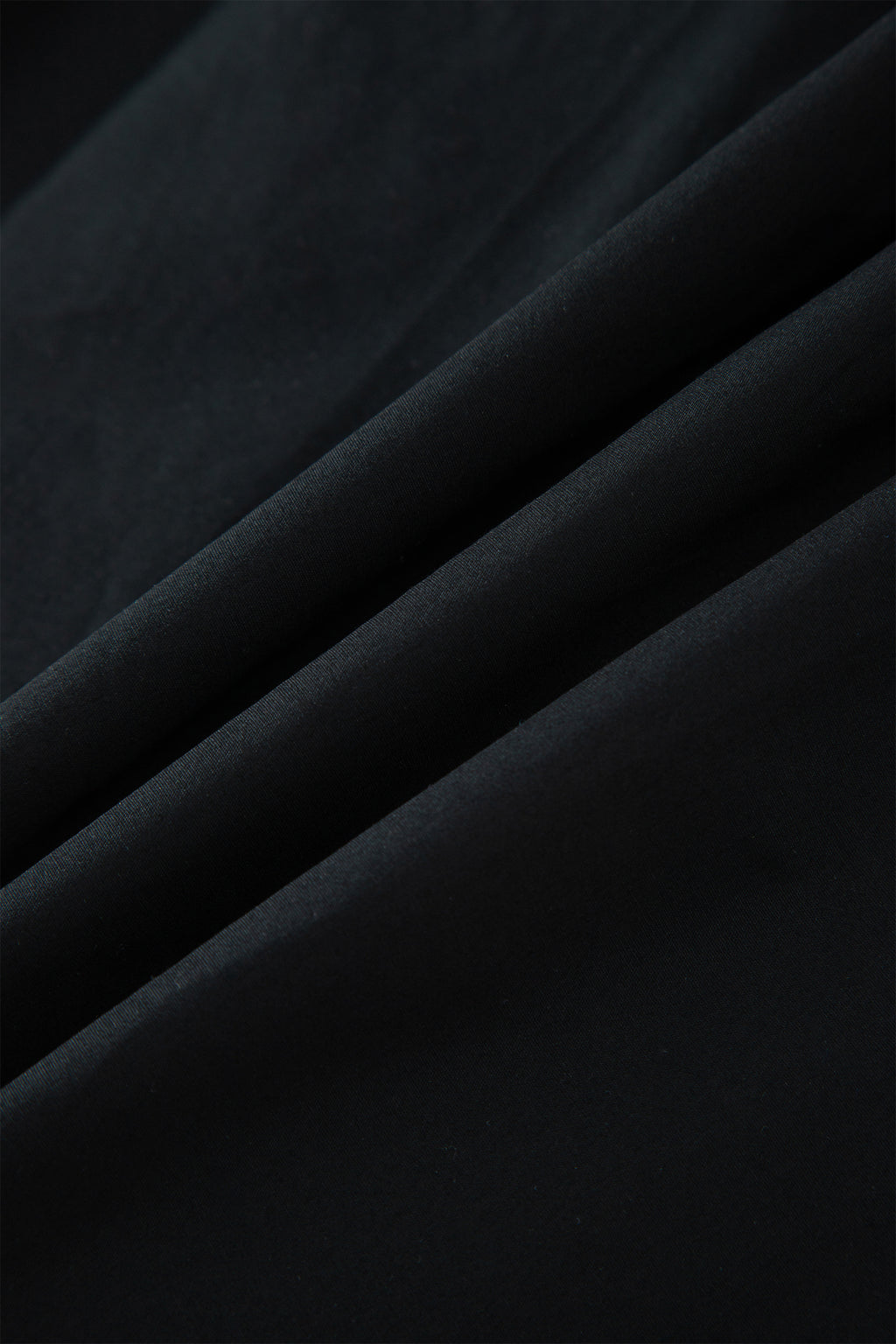 Black Contrast Trim Pleated Casual Active Shorts